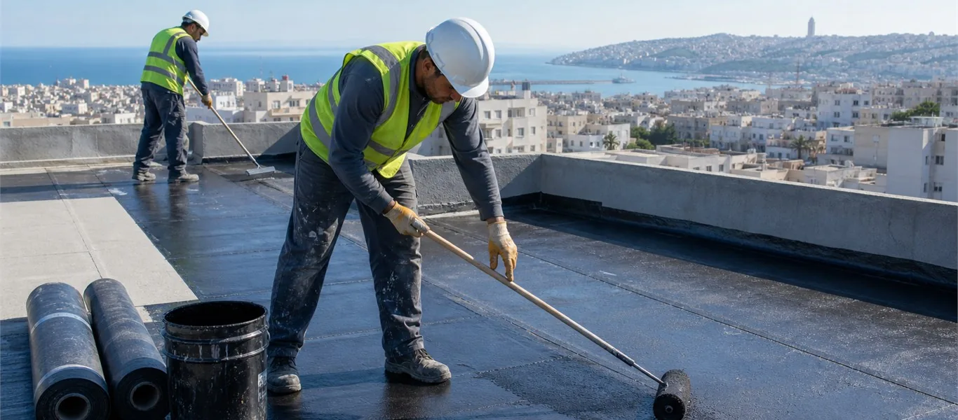 Mise en œuvre d’une étanchéité sur une toiture-terrasse